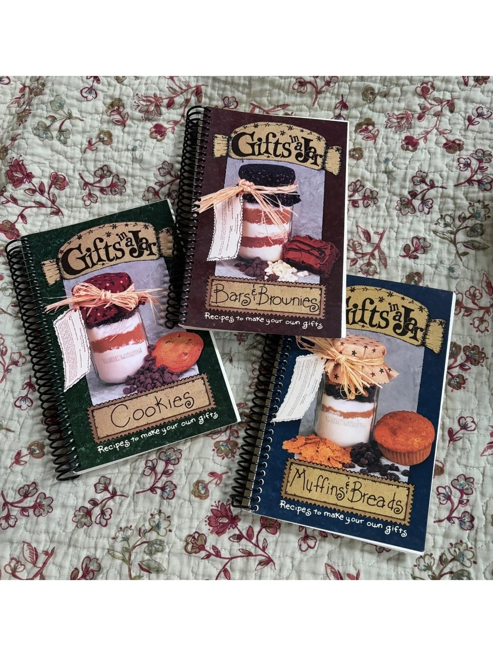 Gifts in a Jar Recipe Books Set - Cookies, Bars & Brownies, Muffins & Breads